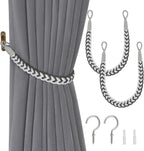 NICEEC 2 Pack Natural Cotton Rope Curtain Tiebacks Elegant Boho Style by NICEEC