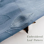 HOMEIDEAS Stone Blue Sheer Kitchen Curtains 30 X 36 Inch Length 2 Panels - Image 3