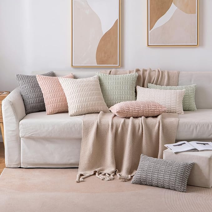 MIULEE Pack of 2 Corduroy Decorative Lumbar Throw Pillow Covers 22x14 Inch Soft - Image 4