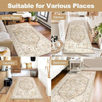 Yamaziot Washable Runner Rug, 3x6 Non-Slip Boho Vintage Hallway Rug - Image 6