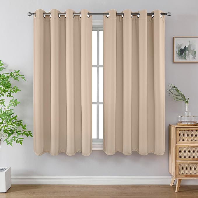 Joydeco Blackout Curtains 54 Inch Length 2 Panels Set, Thermal Insulated Long by JOYDECO