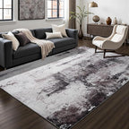 Toneed Abstract Area Rug Modern Washable Rug Soft Non Slip Rug Low Pile by Toneed