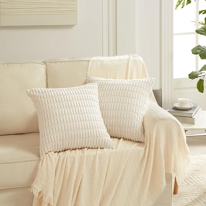 Fancy Homi 4 Packs Neutral Long Lumbar Decorative Throw Pillow Covers 16x24 Inch - Image 6