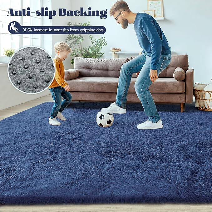 8x10 Area Rugs for Living Room: Fluffy Shag Soft Washable Rug Large Fuzzy Plush - Image 7