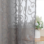 OWENIE Furman Sheer White Curtains 45 Inch Length 2 Panels Set - Image 6