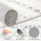 Nakagishi Runner Rug Kitchen Washable Rugs: 2x6 Non-Slip Boho Soft Modern Stain - Image 3