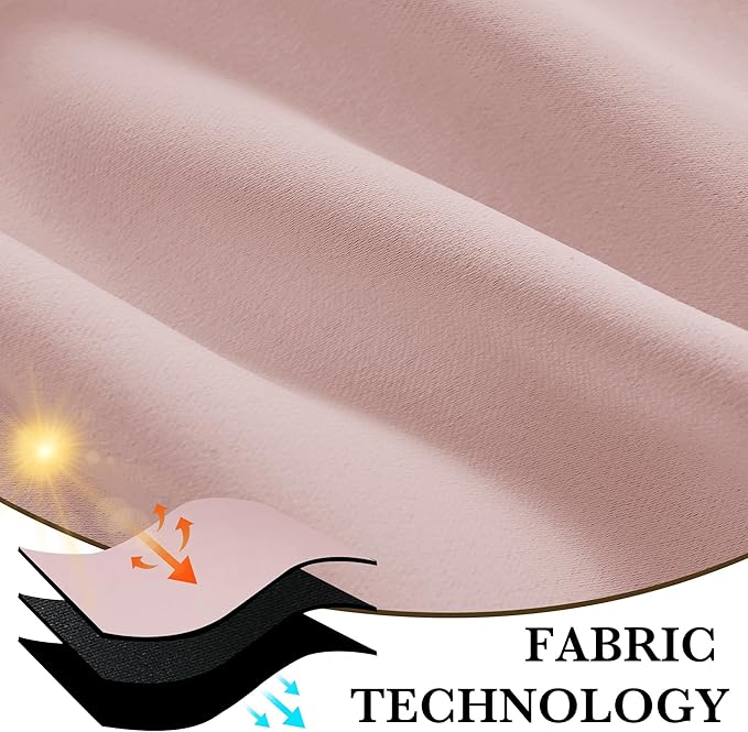 RYB HOME Bedroom Blackout Curtains 72 inches Long, 100% Blackout Thermal - Image 7