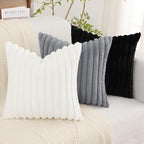 decorUhome Cozy Faux Fur Throw Pillow Covers 22x22 Set of 2 Decorative Soft - Image 7