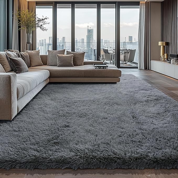 Shag Area Rugs for Bedroom Living Room, 8X10 Ultra Soft Fluffy Area Rugs for by Boshengya