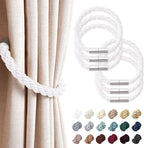 NICEEC 6 Pack Strong Magnetic Curtain Tiebacks Modern Simple Style Drape Tie by NICEEC