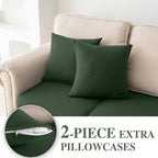 Couch Cushion Covers for Sectional Sofa L Shape Washable Separate Seat Chaise - Image 3