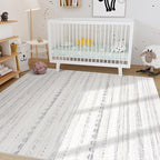 Nakagishi 7x10 Area Rug Living Room: Washable Boho Large Neutral Soft Farmhouse - Image 7