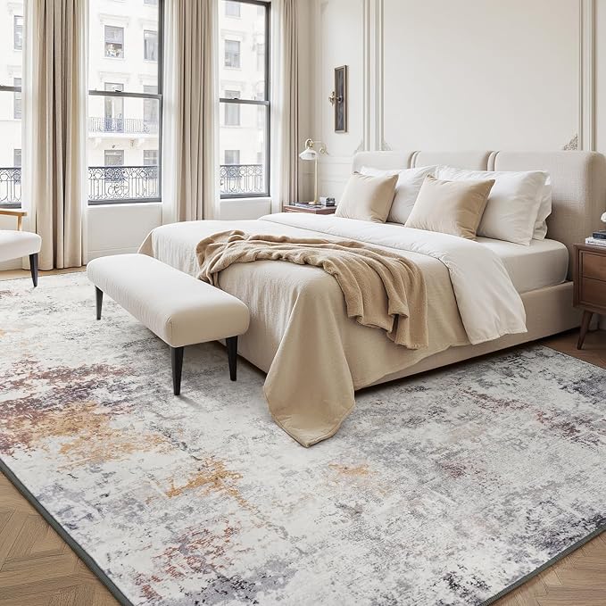 Rugflix 10x14 Area Rugs for Living Room, Washable Large Rug Stain-Resistant Low - Image 2