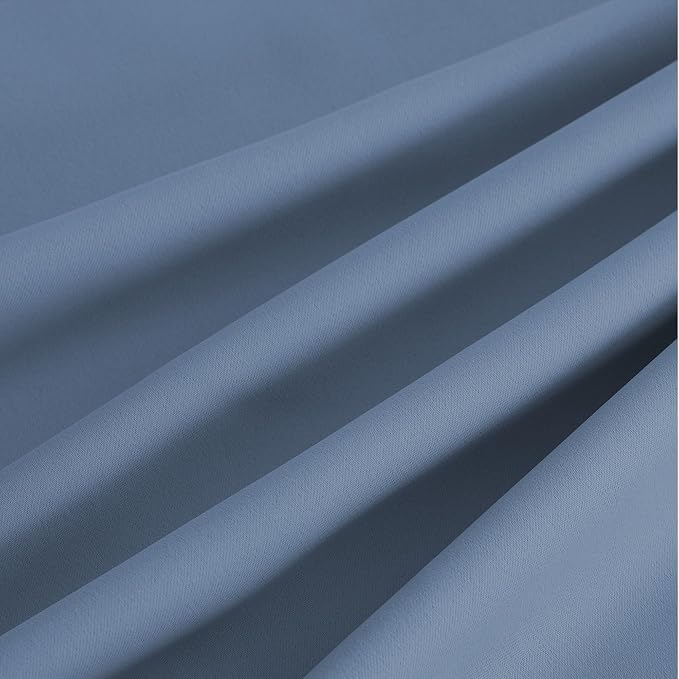 NICETOWN Room Darkening Draperies Curtains Panels, 2 Panels Stone Blue W52 x - Image 9