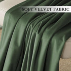 RYB HOME Elegant Green Velvet Curtains 84 inches Long, Light Blocking, Thermal - Image 4