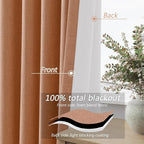 Guken 100% Blackout Curtains 84 Inch Length 2 Panels Set - Image 4