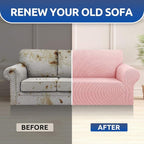 KEKUOU Stretch Oversized Sofa Slipcover 1 Piece Couch Sofa Cover Furniture - Image 7
