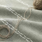 Boho Blackout Curtains 72 Inches Long Sage Green Linen Blend 2 Panels - Image 7