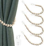 4 Pcs Wood Bead Curtain Tiebacks Curtain Ties Curtain Holdbacks Curtain Tie by OCIOLI