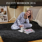 Luxury 6x9 Modern Indoor Home Living Room Area Rugs, Large Fluffy Shag Fuzzy - Image 2