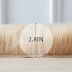 linmopm Faux Fur Rug Sheepskin Shag Fluffy Fuzzy Beige 2x6 ft Runner Rugs - Image 2
