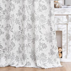 jinchan Linen Floral Curtains for Living Room, 84 Inch Length Curtains - Image 3