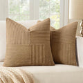 MIULEE Brown Decorative Throw Pillow Covers 20x20 Inch by MIULEE