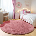 ONASAR Blush Round Rugs 6ft for Living Room Bedroom, Fluffy Circle Area Rug for - Image 4