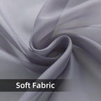 youleyar Solid Sheer Rod Pocket Curtain Voile Draperies 2 Panels White Beige - Image 4