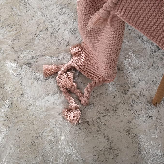 Goolela Sheepskin Area Rug 10x12 Fluffy Fuzzy Faux Fur Carpet - Image 6