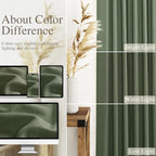 Nanspring Short Linen Cafe Curtains 36 Inch Length - Image 3
