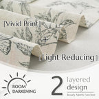 jinchan Floral Curtain Valance for Windows 16 Inch Linen Valance for Kitchen - Image 4