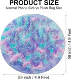 5x5 ft Tie Dye Rainbow Round Rug - Image 2