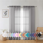 Aiyufeng 2 Panels Sheer Window Curtains 72 Inches Length, Elegant Window Voile by Aiyufeng