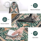 Yamaziot Washable Area Rug, 2x3 Small Entryway Rug Non-Slip Boho Vintage Rug - Image 5