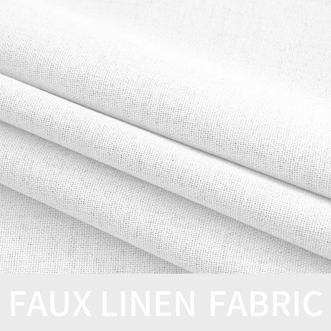 MIULEE Linen Textured Curtains Solid 100% Blackout - Image 5