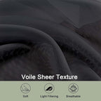 OWENIE Black Sheer Curtains 108 Inches Long - Image 7