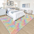 Fluffy Rainbow Colorful Area Rug by JiaoBaba