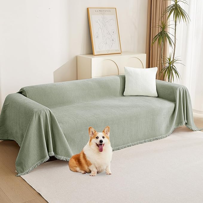 MYSKY HOME Sectional Couch Cover Blanket Living Room Furniture Protector by MYSKYHOME