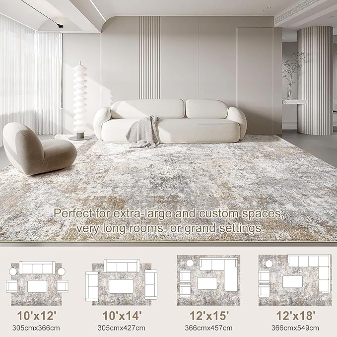 UERMEI 10x12 Area Rug Living Room Rugs - Image 3