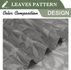 Lecloud Leia Charcoal Grey Sheer Curtains 2 Pieces, 30 Inch Short Curtains - Image 3