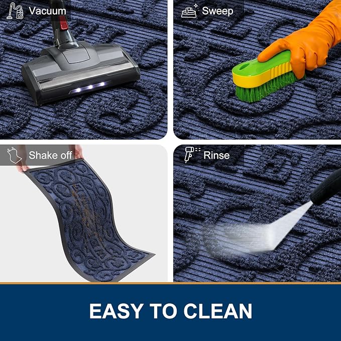 Smiry Welcome Door Mat Outside Entrance, Heavy Duty Trap Dirt and Moisture Easy - Image 5