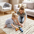 4x5 Washable Entryway Area Rug: Modern Moroccan Runner Rugs Indoor Soft Non by Ksrau