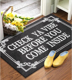 Indoor Door Mat Welcome Mats for Front Door Outdoor Entry Black Doormat - Image 2
