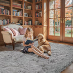 Area Rugs 10x14 Living Room, Shaggy Carpet Soft Plush Furry Bedside Rug Large - Image 7