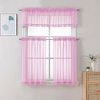 Chyhomenyc Sheer Valances for Windows 2 Pack, Small Window Curtains for Living - Image 2