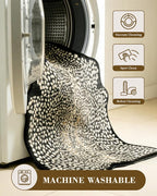 Leopard Print Rug for Living Room, Cheetah Rug 6.2x8.2 Faux Animal Print Skin - Image 4