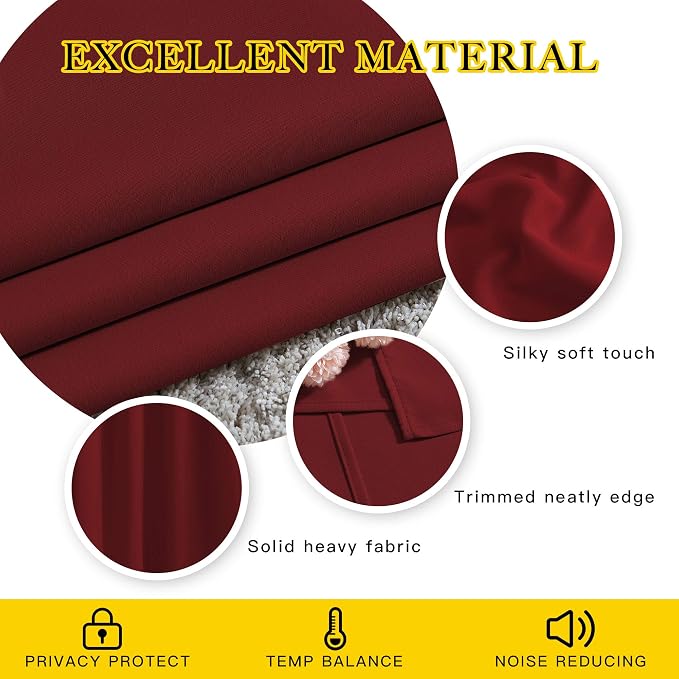 NICETOWN Blackout Curtains 63 inches Long - Image 4