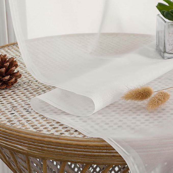 OVZME Ivory Bedroom Curtains 2 Panel Sets 90 Inch Length, 59 Inch Extra Wide - Image 4