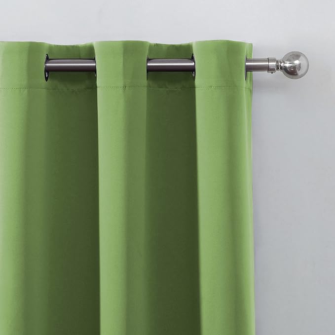 LEMOMO Blackout Curtains 52 x 63 inch/Light Green Curtains Set of 2 - Image 7